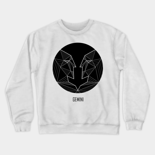 Gemini - Geometric Astrology Crewneck Sweatshirt by alcateiaart